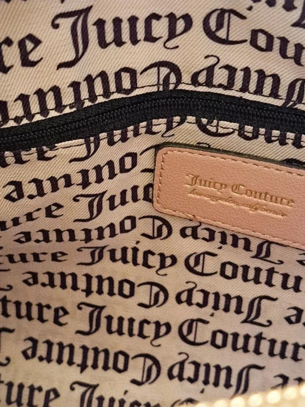 Juicy Couture Retro Vibe Bowler Satchel Pink & Cream Velour Y2K NWT